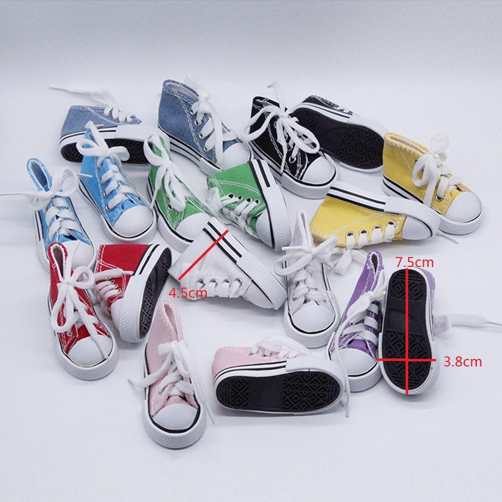 7.5cm Canvas Shoes for 13 BJD Dolls Fashion Mini Casual Shoes DIY Handmade 60cm Doll Accessories 1 Pair