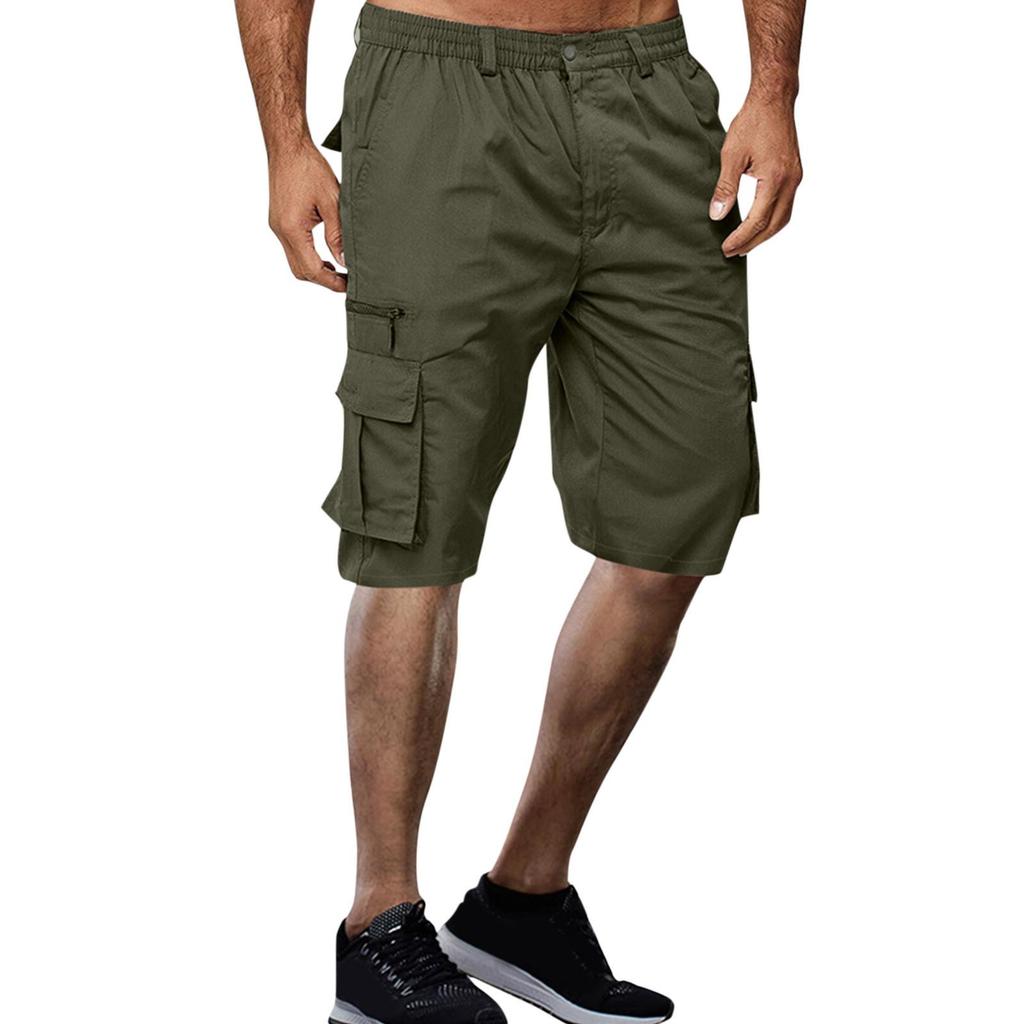 Men's Casual Multi-pocket Work Shorts Fashion Men's Loose Outdoor Casual Trousers Five Trousers