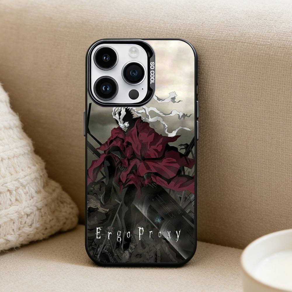 Anime E-ergo P-Proxy  Phone Case For iPhone 16,15,14,13,12,17,Pro,MAX Black Matte Shockproof Cover