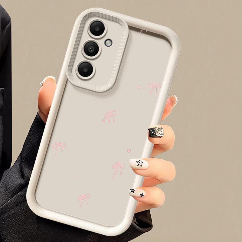 Phone case for Samsung Galaxy A55 A52 A33 cases A24 A15 A12 A23 A22 5G A54 A52s A53 A14 funda Cover Cool Luxury Red Cartoon Bow