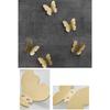3 PCS Brass Butterfly Hooks with Screws, Decorative Wall Mounted Hooks Hat Rack Robe Hook for Bathroom Kitchen Entryway (Gold)