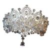Crystals Bridal Headband with Forehead Chain Adjustable Wedding Crown/Ear Hangers Jewelry for Photography and Ceremony