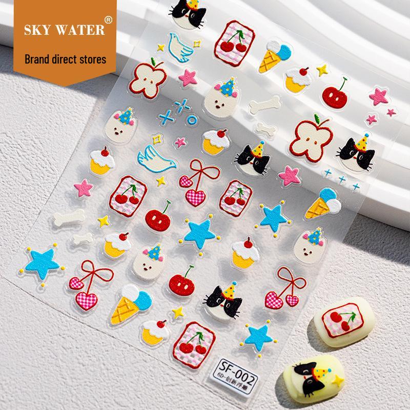 

SKY Cartoon Style Cute Star & Paw Print Nail Art & Decorative Stickers for Dogs & Cats