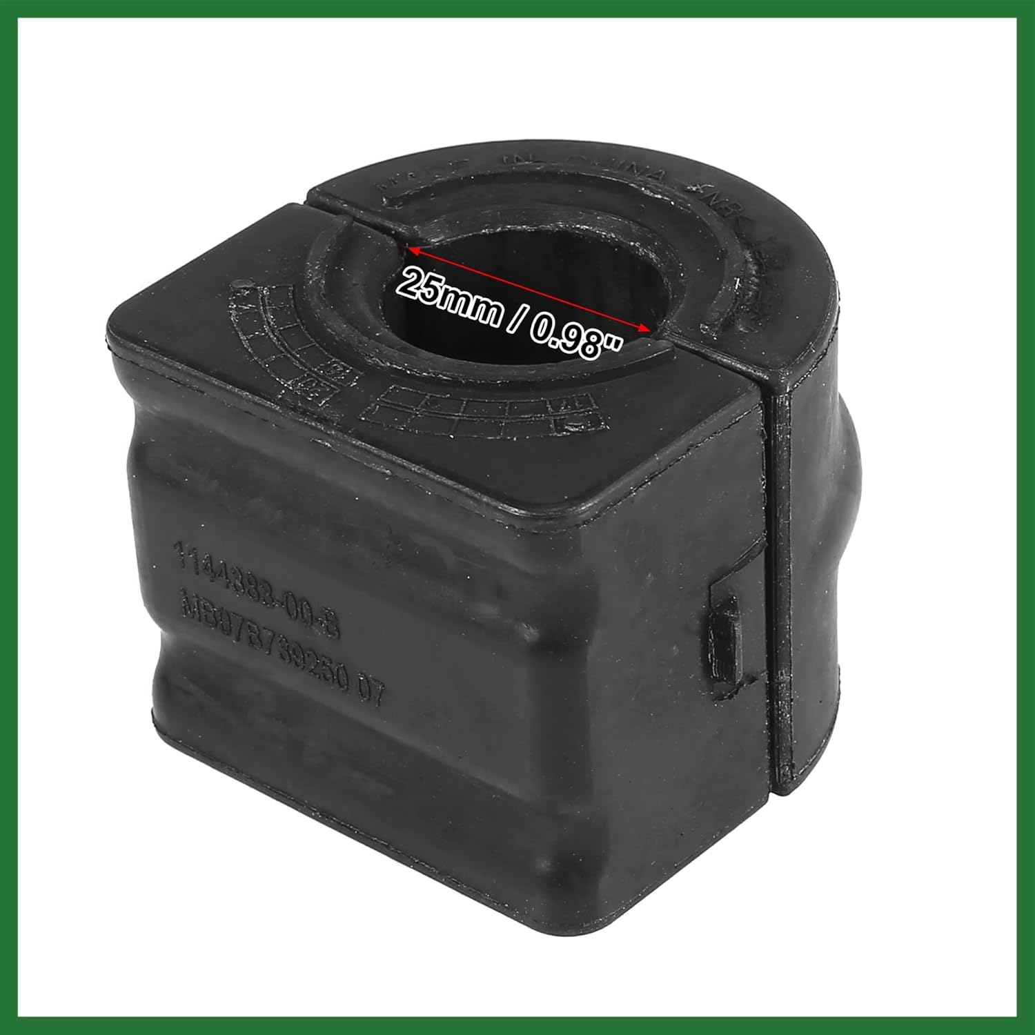 

Motoforti 1144383-00-B Black Rubber Front Stabilizer Sway Bar Bushing for Model 3 Long-lasting