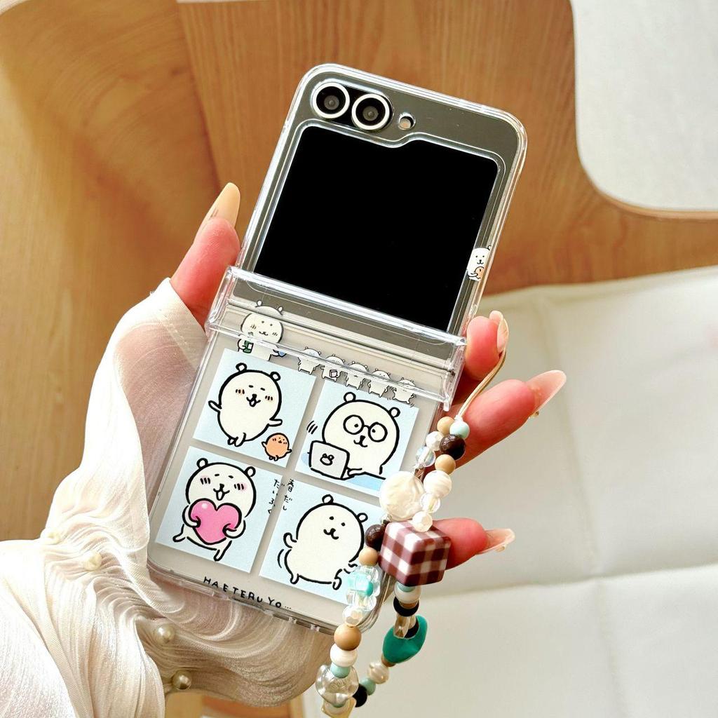 Korean Style Flower Samsung Z Flip7 Drop-Proof Case for Women - Fits Z Flip6, Flip3, Foldable Screen, Creative Design