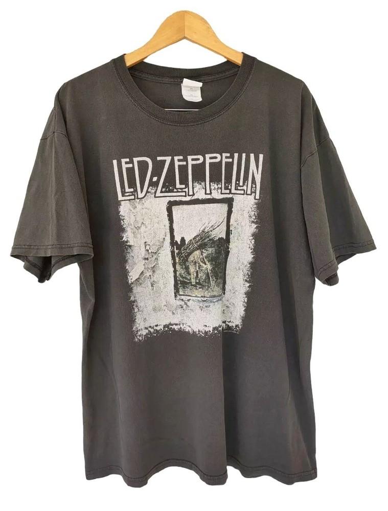 Seltenes 90er Jahre Led Zeppelin Band Unisex Anthrazit Baumwolle T-Shirt Größe S-5XL Unisex T-Shirt