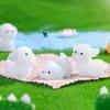 5Pcs Cute Cartoon Resin Luminous Mini Dog Figures Miniature Statues Creative Fashion DIY Home Decoration Accessories Gifts
