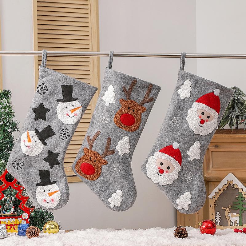 New Christmas Socks Gift Socks Christmas Tree Pendant Decoration Gift Bag Christmas Home Decoration Pendant Supplies
