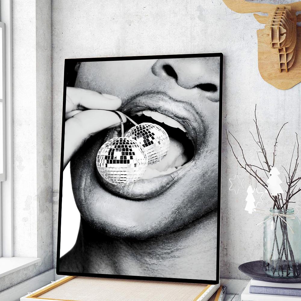 

Диско-шар танцпол вечеринка искусство холст картина постер Необычный настенный рисунок гостиная бар DIY винтажный арт-деко 21*30cm No Frame