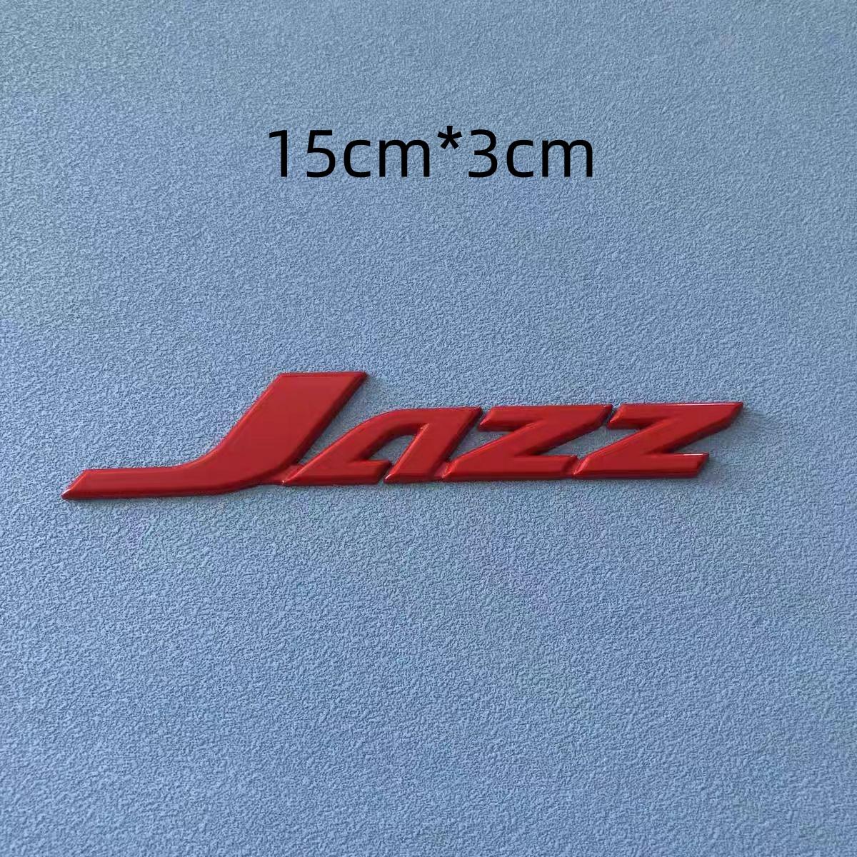 1pc 3D Metal JAZZ 3D Logo Badge Sticker Car Trunk Rear EmblemDecal красный