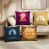 Happy Vesak Cushion Cover Soft Short Plush Pillow Cover Smooth Cozy Texture Aesthetic Cushion Case Home Decor