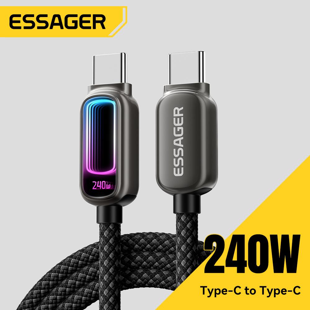 Essager 240W Typ C zu USB C Kabel PD 3.1 Schnellladekabel für iPhone 17 16 15 Macbook Pro Xiaomi USB C Datenkabel