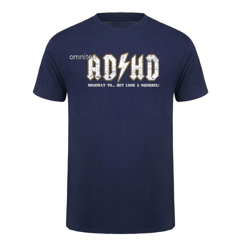 ADHD Grappig Hé Kijk Een Eekhoorn ADHD T-shirt Korte Mouw Verjaardagscadeaus Zomerstijl T-shirt Unisex Kleding HJ050
