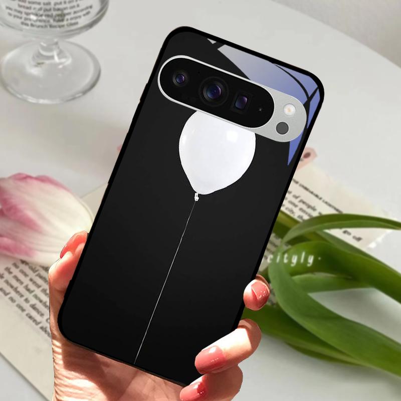 For Google Pixel 9 Pro XL Case Pixel9 Cute Animal Tempered Glass Phone Cover For GOOGLE PIXEL 9A Glass Protective Fundas Cases