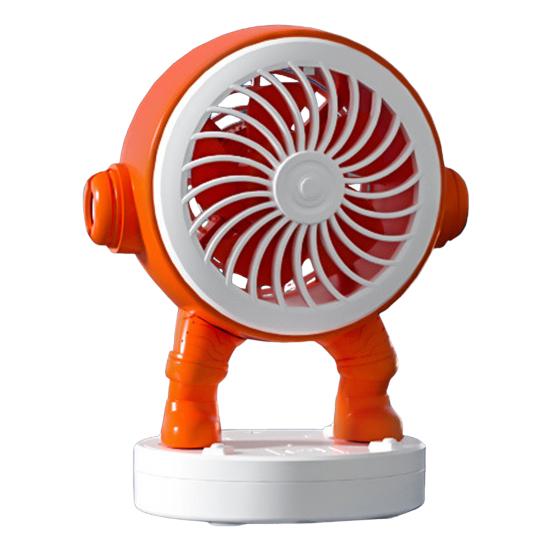 Astronaut Desk Fan 500mAh USB Rechargeable Summer Cooling Fan Quiet Portable Office Bedroom Outdoor Travel Mini Personal Fan