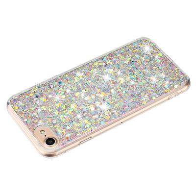 For iPhone 6/7/8/SE (2020) (2022) Epoxy TPU Phone Case Shockproof Glittery Powder Decor Phone Cover