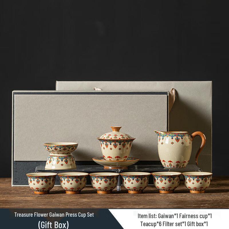 

Naijiang Light Luxury Ru Kiln Kung Fu Tea Set