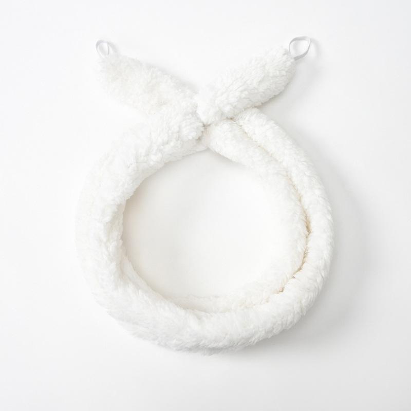 

Plush big wavy curly hair artifact with elastic lazy model at both ends, sleeping no heat disc hair artifact белый