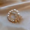 Elegant Gold-Plated Butterfly Brooch With White Gemstones - Vintage Court Style Insect-Shaped Pin For Suits And Coats - Luxurious Accessory For Women