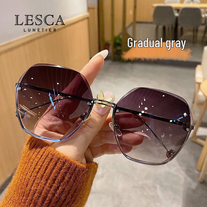 LESCA LUNETIER Ultralight Polygon Sunglasses for Women