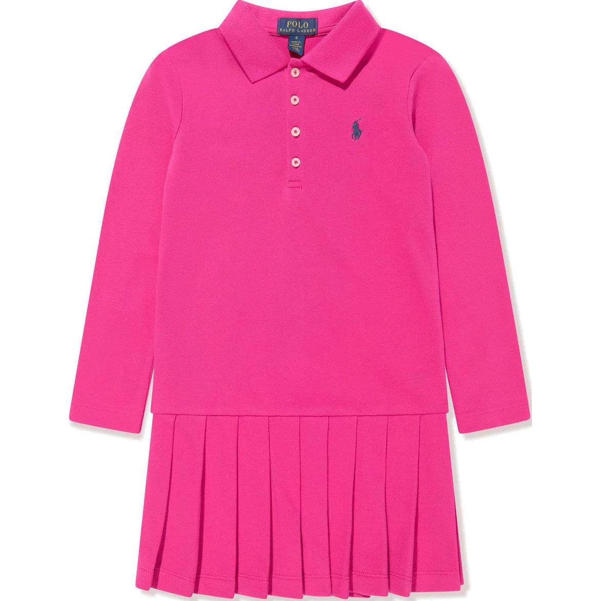 

Платье Polo Ralph Lauren с вышитым логотипом, с коротким рукавом, детское, розовое 312950842-001 XL