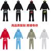 SYNAWORD Hooded Oversized Cotton Sweatshirt Set Streetwear Casual Loose Fit Warm Fleece Lined