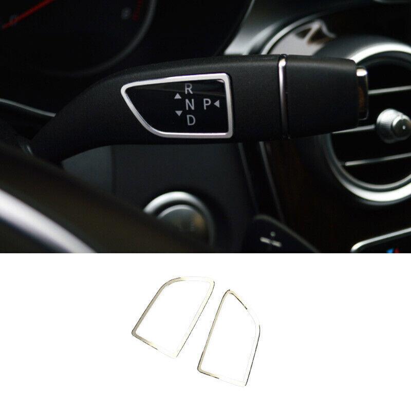 For Mercedes-Benz GLC 16-21 Aluminum Silver Gear Shift Control Lever Frame Trim