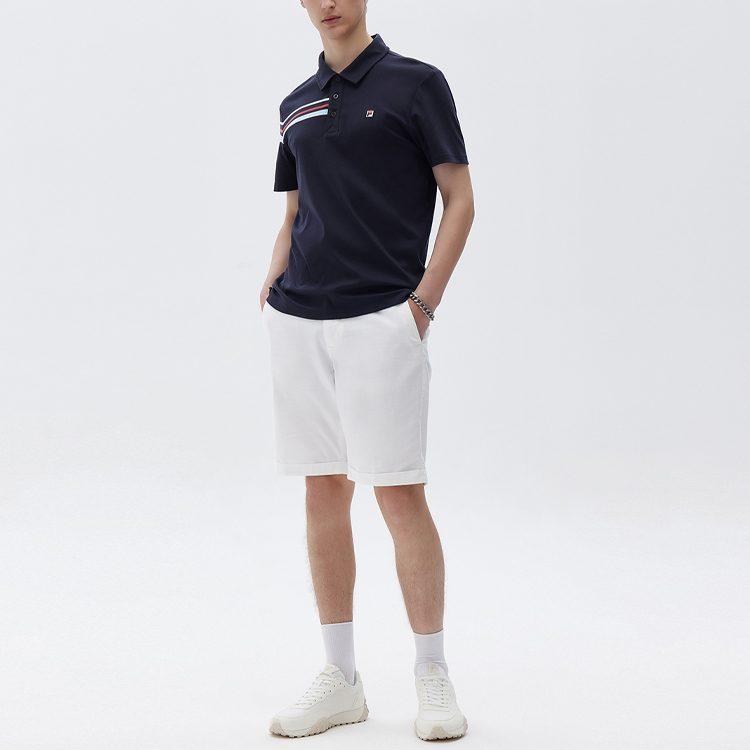 FILA Polo Shirts Men's Blue Polo Collar Moderate Straight Fit F11M121114F-NV
