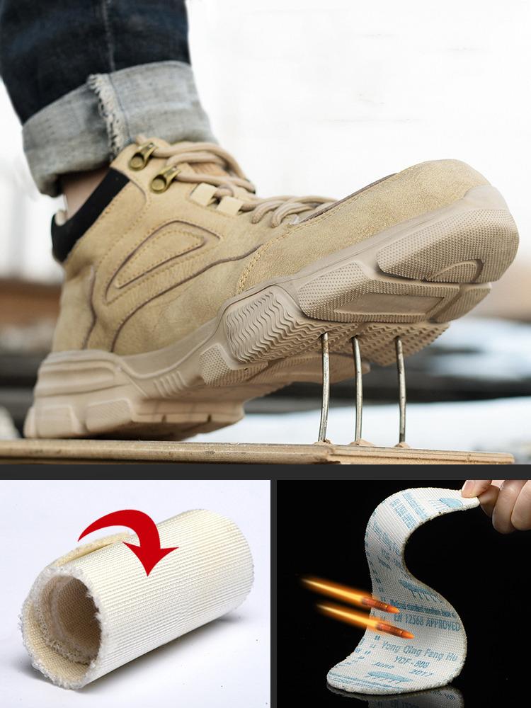 Obuwie robocze BHP Męskie lekkie buty ochronne Niezniszczalne trampki robocze Damskie Kevlarowe wkładki Ochronne buty ze stalowymi palcami
