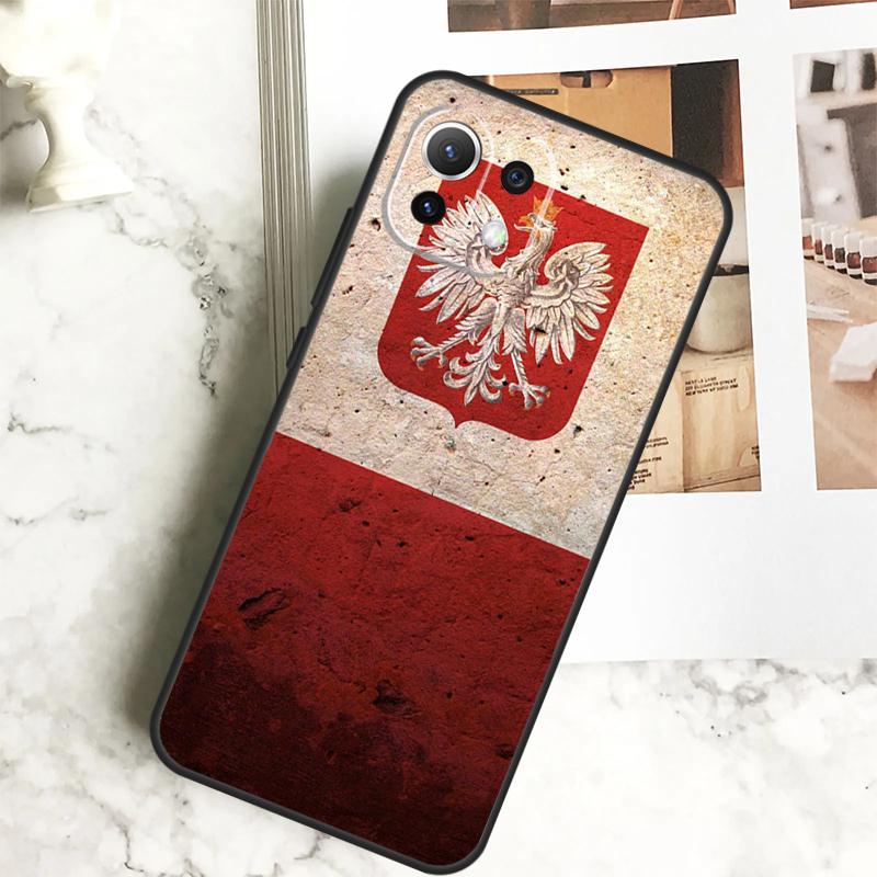 Poland Polish Flag Case For POCO M6 Pro F3 F5 M5s X3 X5 X6 Pro Xiaomi 14 13 Ultra 11T 12T 13T Pro 12 Lite Cover