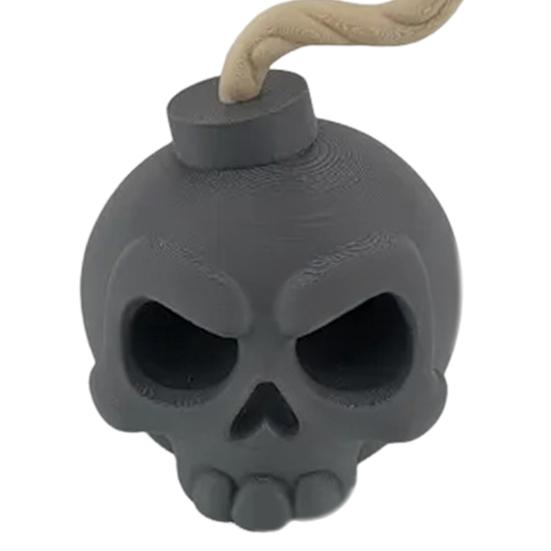 Halloween Skull Bombs Figurine Spooky 3D Fake Bombs Skull Statue