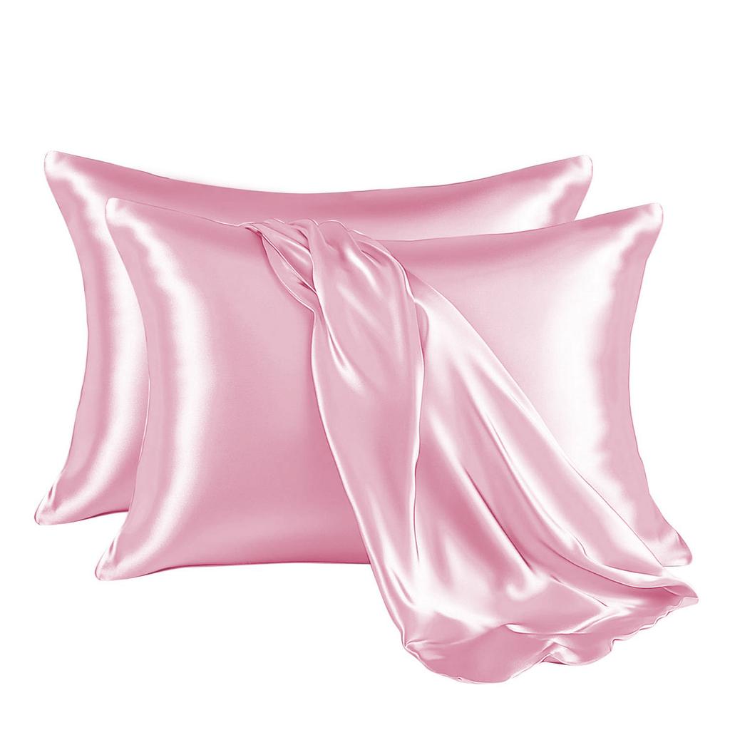 100% Silky Smooth Solid Color Pillowcase Like Silk Satin Pillow Cover Hair Beauty Soft Comfortable Pillow Case Home Decor