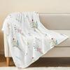 Thick Floral Flannel Throw Blanket Warm & Soft, Cozy for Home & Guest Room Spare, Perfect for Halloween & Christmas, Single Size for Relax