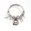 K-POP Demon Hunter Girl Group Rhinestone Pendant Stainless Steel Bangle Bracelet