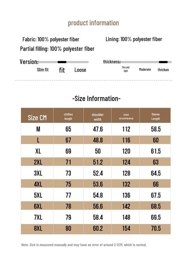 Men's Jeanswest Heavyweight Warm Outdoor Lapel Jacket