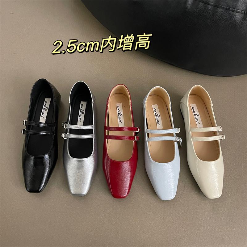 Fashion Bailamos 2025 Spring New Women Flats Fashion Ballerinas Flat Heel Casual Ballet Shoes Square Toe Shallow Ladies Mary Jane Shoes
