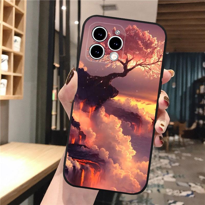 Sceneary Cherry Flower Phone Case For iPhone Samsung Galaxy Redmi Xiaomi Oppo OnePlus Note S A 7 8 9 10 11 12 13 14 20 21 22 23 53 54 Pro Max Ultra