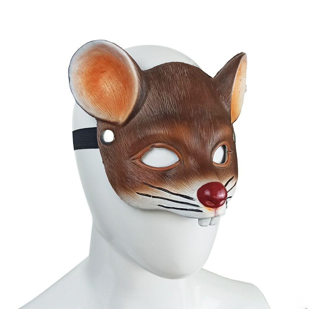 Cosplay-Accessoire für Damen Herren Halbgesichtsmaske Halloween-Masken Mäuse-Gesichtsabdeckung 3D-Tiermaske