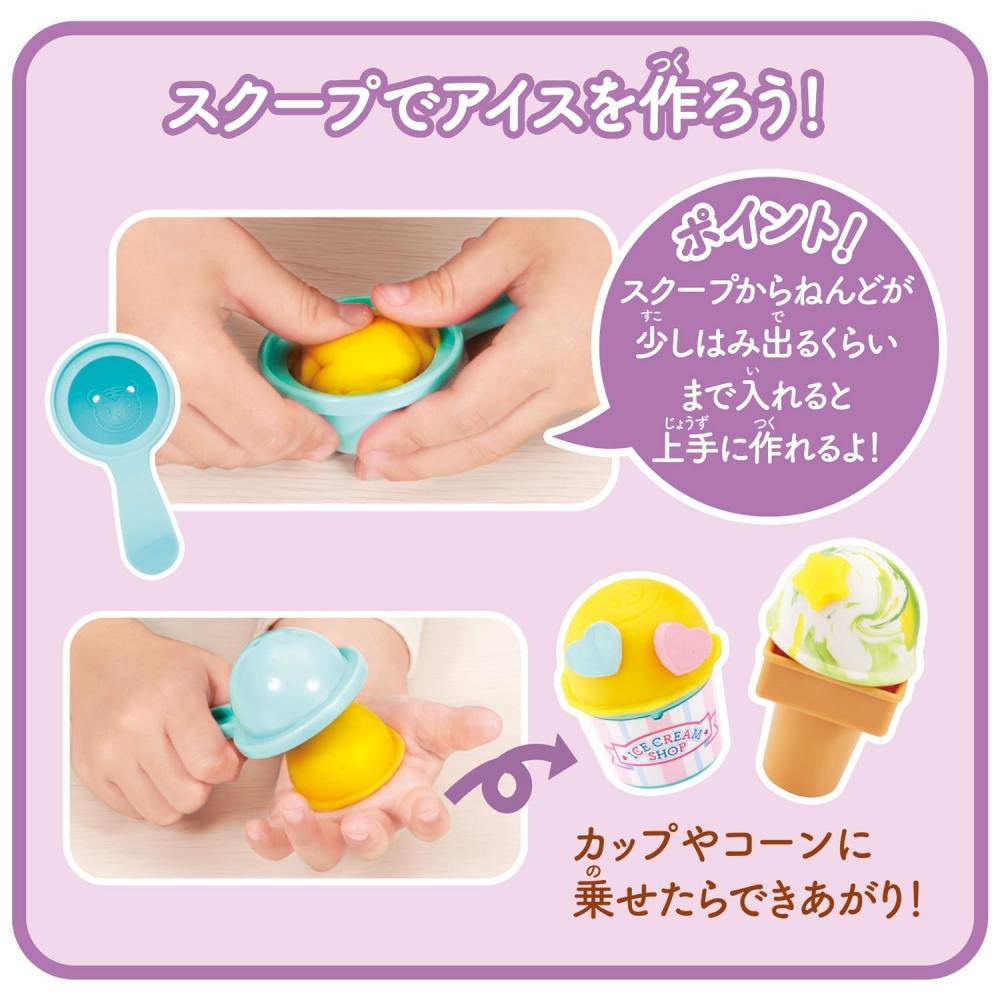 Shimajiro Mazemazepon You Can Also Learn Colors Clay Ice Cream Shop