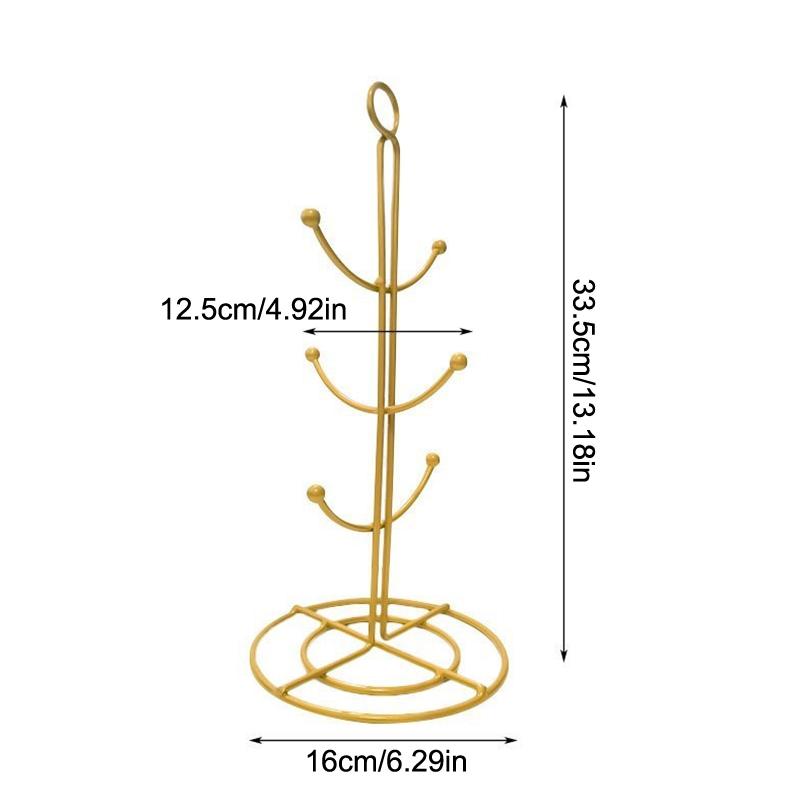 Mug Tree Stand Hanger Coffee Mug Holder Accessories Coffee Cup Stand Mug Rack For Kitchen Bar Accessory Shelf Cafe Decor