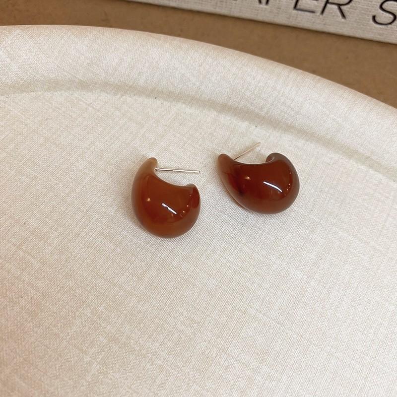 Metal Irregular Earrings European and American Retro Temperament Versatile Earrings Earrings