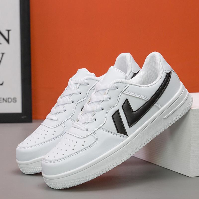 

Men s new little white shoes fashion low-top trend board shoes live broadcast of the same comfortable casual board shoes platform sports shoes 44