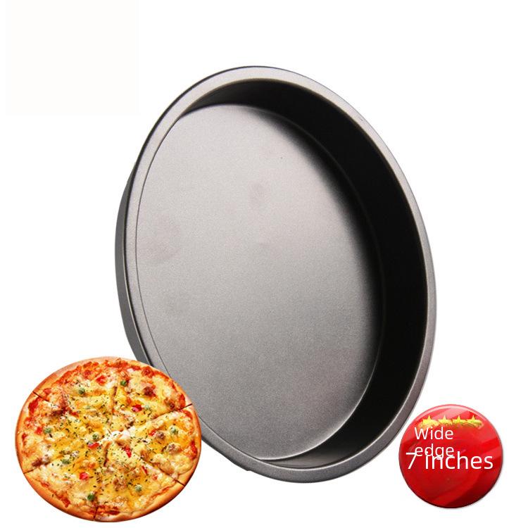Antihaft-Pizzaform Schwarz mit breitem Rand - Erhältlich in den Größen 6", 7", 8" und 10" für Backen für die ganze Familie