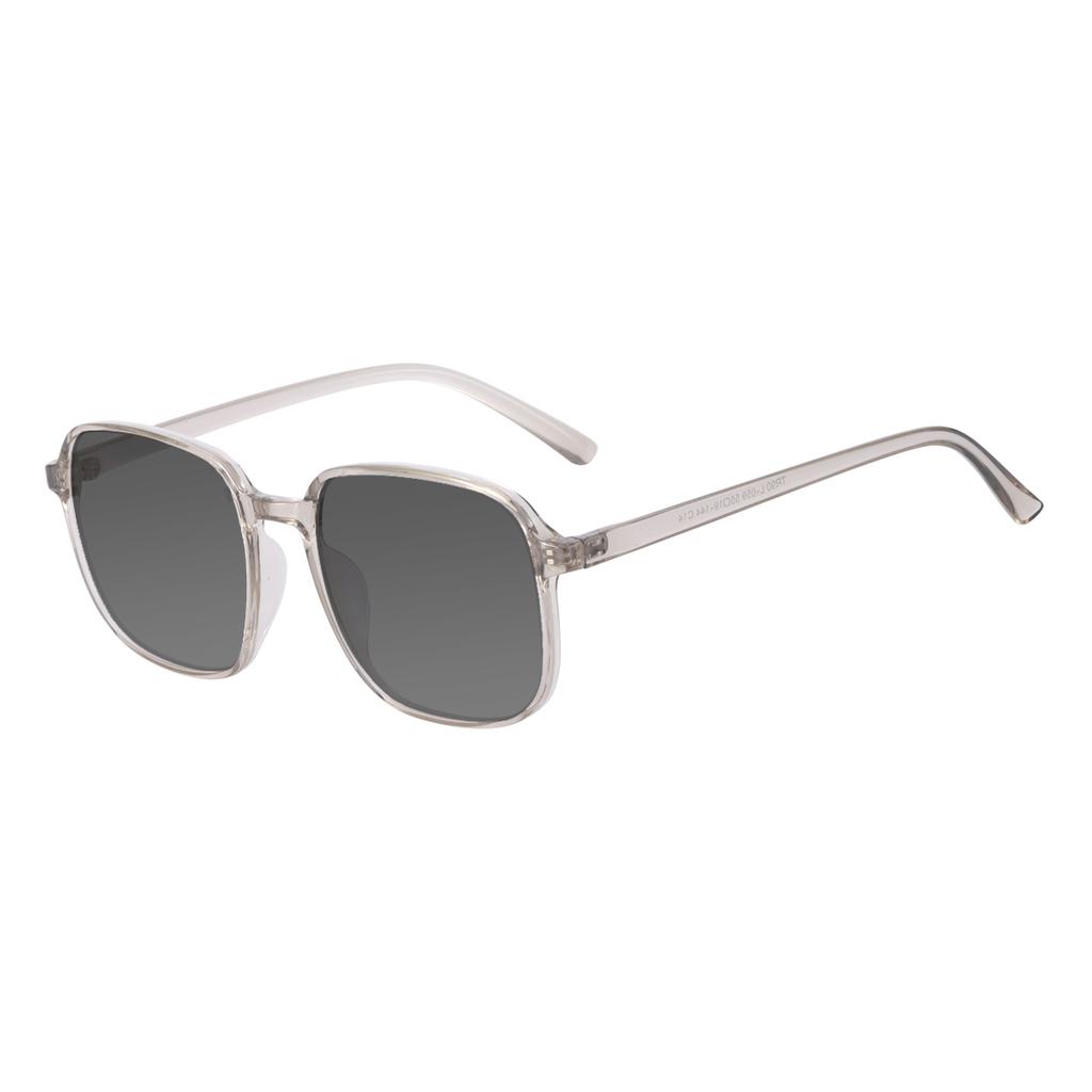 Stylish Men Women Square Oversized Polarized Sunglasses Transparent TR90 Light Plastic Sun Shades Sunglasses Lenses Myopia Lens
