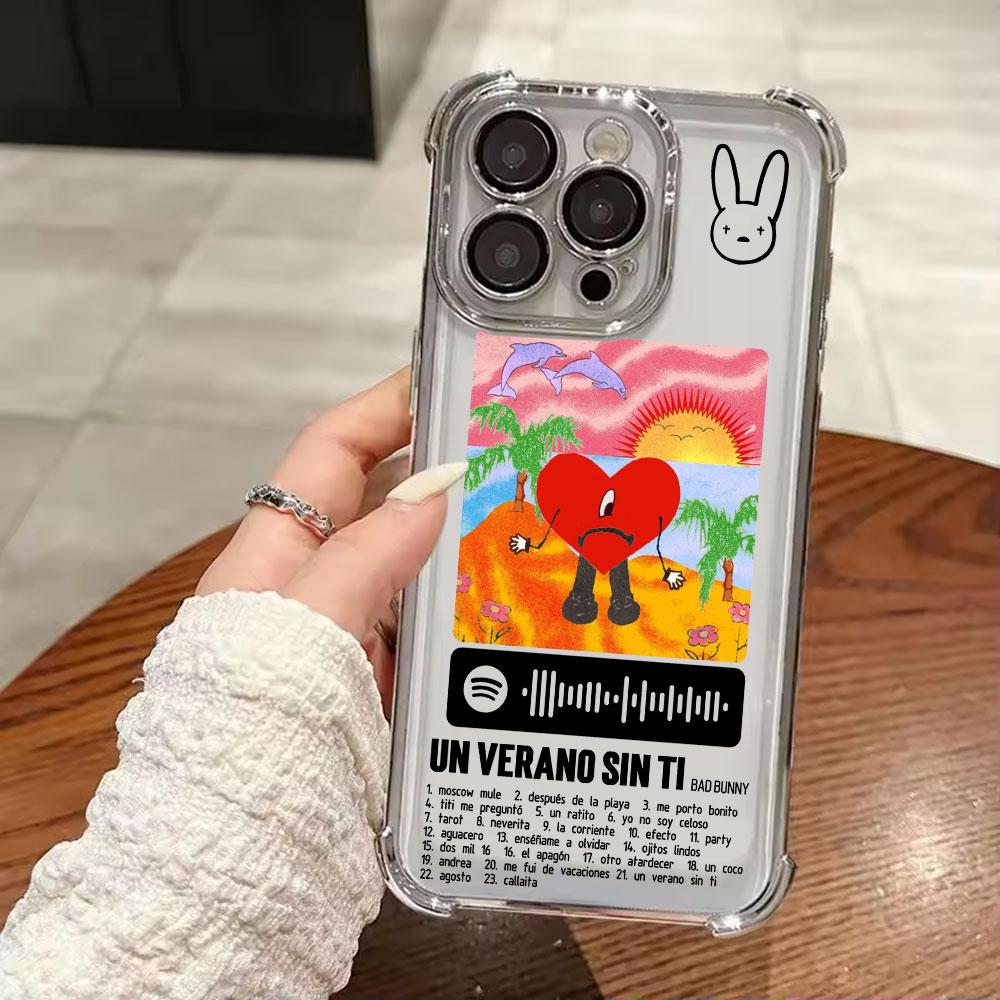 Bad Bunnys Album X 100 PRE Phone Case for iPhone 17E 11 13 15 16 17 Pro Max 14 Plus 17Air 16E Pro 12 17Pro Soft Shockproof Cover