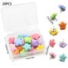 20/50Pcs DIY Star Shape Pushpins Macaron Blackboard Push Pins Portable Decorative Studs  Corkboard