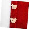 100pcs Wooden Bear Buttons Animal Shaped Unfinished Wood Decorative Buttons Sewing Supplies for DIY Sewing Crafting Scrapbooking