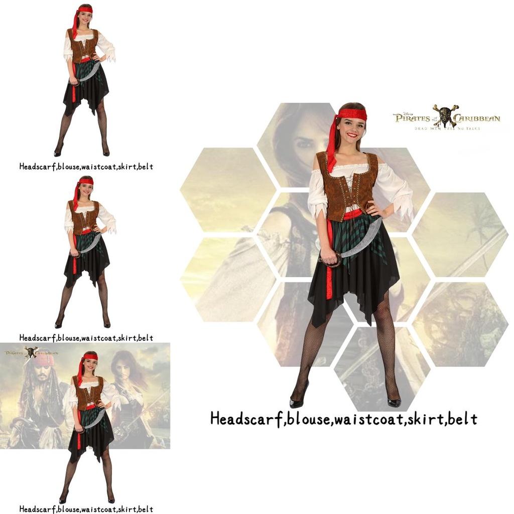 High-quality Caribbean Pirate Costume For Men And Women Captain Jack Sparrow Cosplay