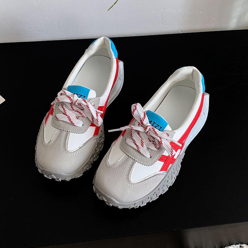

Forrest Gump shoes women s new spring and autumn casual sports shoes show feet little dad shoes platform German training shoes 40 бежевый