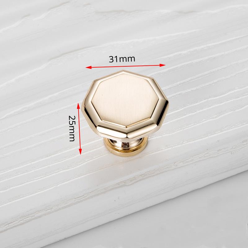 KAK 5 pieces Champagne Gold Door Handles Zinc Alloy Cabinet Handle Drawer Knobs European Wardrobe Pulls Kitchen Furniture Handle